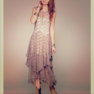 Free People French Lace Slip Dress sz S EUC